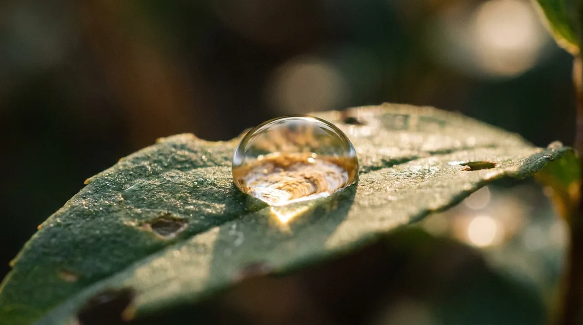 Water soaking into living ground